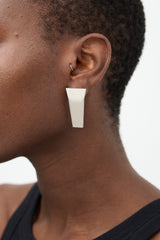 Rick Owens Brushed Silver Trunk Earring