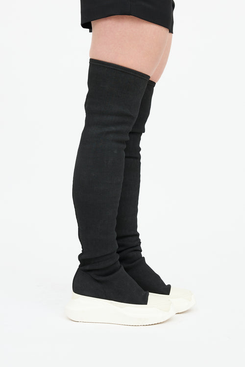 Rick Owens DRKSHDW Abstract Stocking Jean Boot