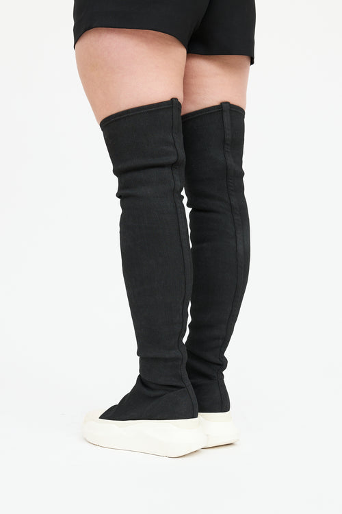 Rick Owens DRKSHDW Abstract Stocking Jean Boot