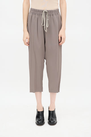 Rick Owens Taupe Drop Seat Pant