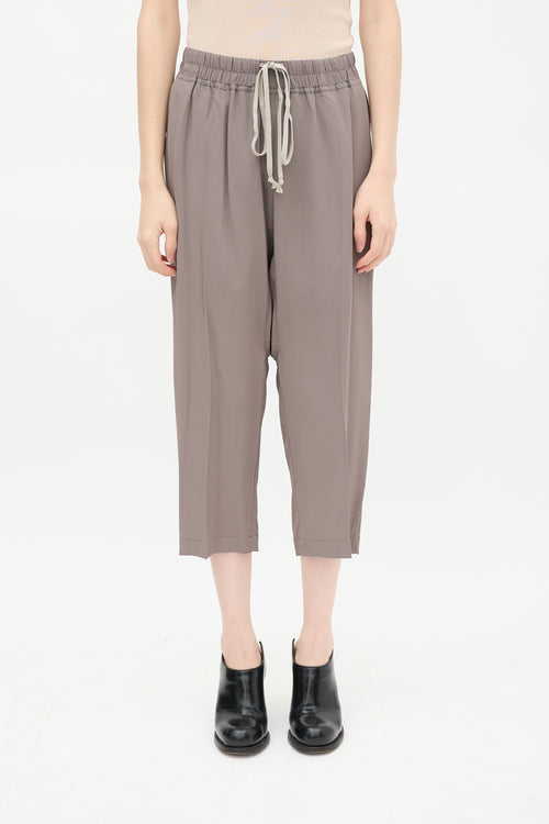 Rick Owens Taupe Drop Seat Pant