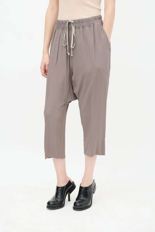 Rick Owens Taupe Drop Seat Pant