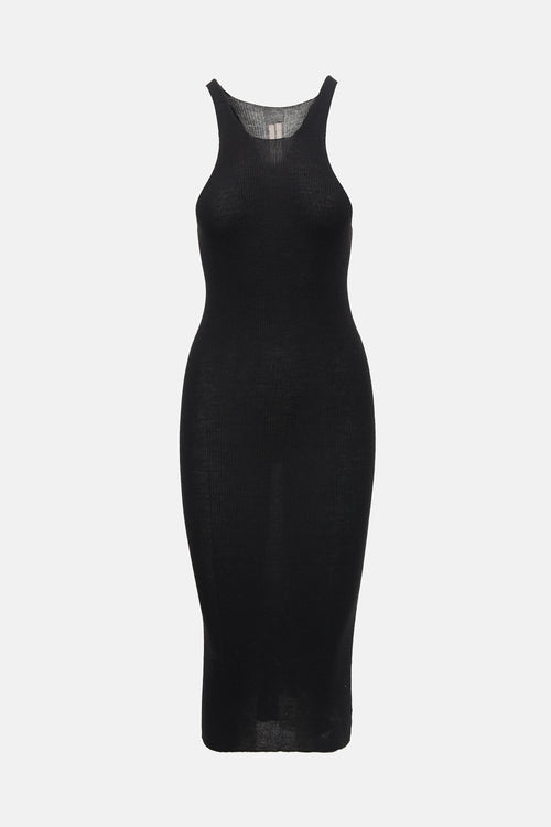 Rick Owens Wool Rib Knit Tank Dress