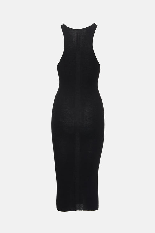 Rick Owens Wool Rib Knit Tank Dress