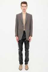 Rick Owens Wool Single Button Blazer