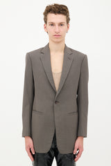 Rick Owens Wool Single Button Blazer