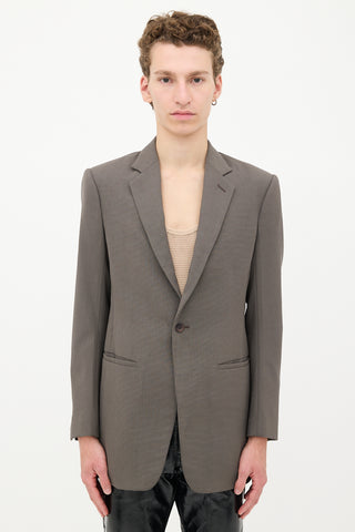 Rick Owens Wool Single Button Blazer