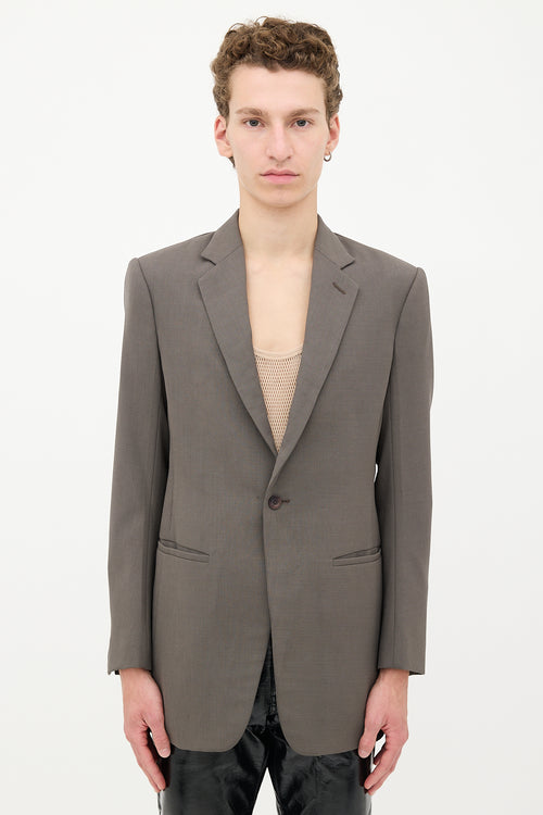 Rick Owens Wool Single Button Blazer