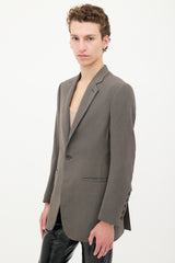 Rick Owens Wool Single Button Blazer