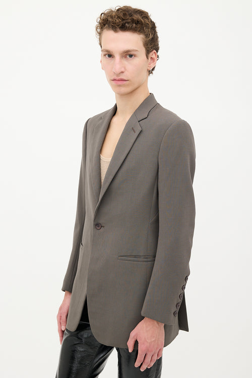 Rick Owens Wool Single Button Blazer