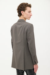 Rick Owens Wool Single Button Blazer
