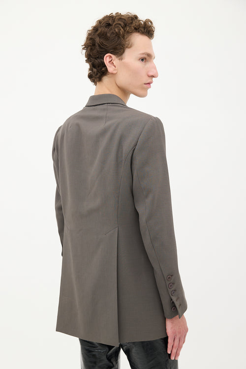 Rick Owens Wool Single Button Blazer