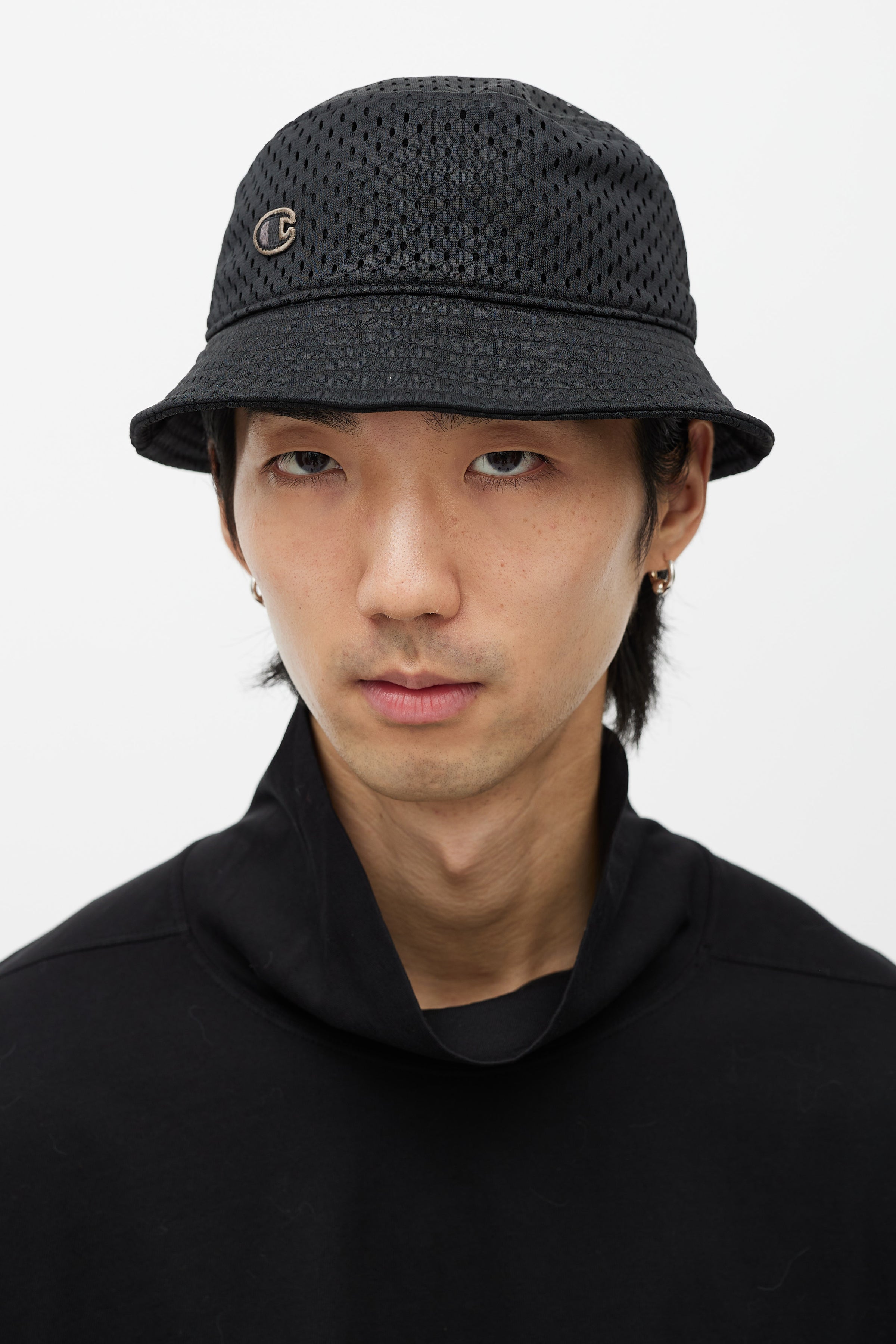 Rick Owens // X Champion Black Mesh Jersey Bucket – VSP Consignment