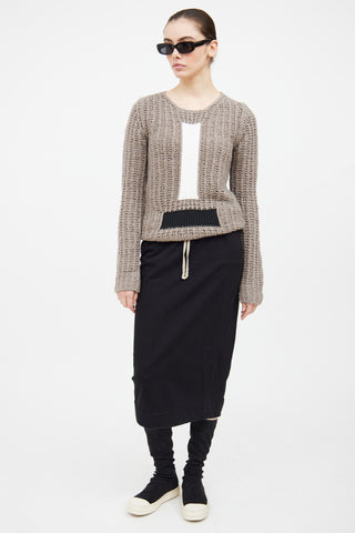 Rick Owens FW 2020 Grey Wool Knit Sweater