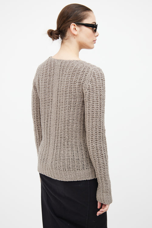 Rick Owens FW 2020 Grey Wool Knit Sweater