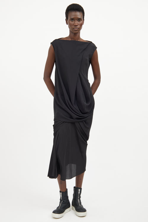 Rick Owens Black Tecuatl Tie Top