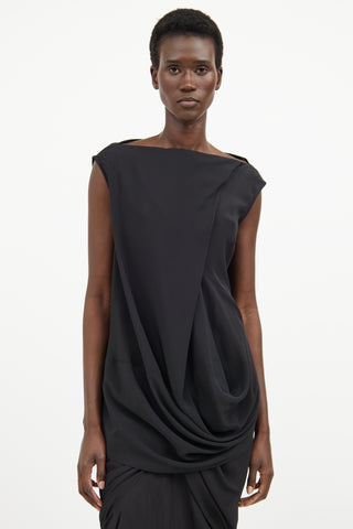 Rick Owens Black Tecuatl Tie Top