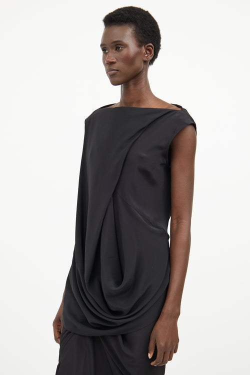 Rick Owens Black Tecuatl Tie Top