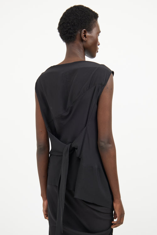 Rick Owens Black Tecuatl Tie Top