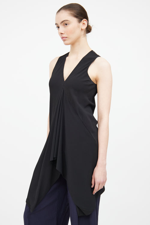 Rick Owens SS 2011 Black V-neck Tunic Top