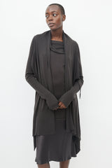 Rick Owens Brown Knit Wrap Cardigan & Tunic Set