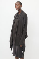 Rick Owens Brown Knit Wrap Cardigan & Tunic Set