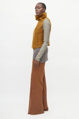 Rick Owens Brown & Taupe Wool Nylon Jacket