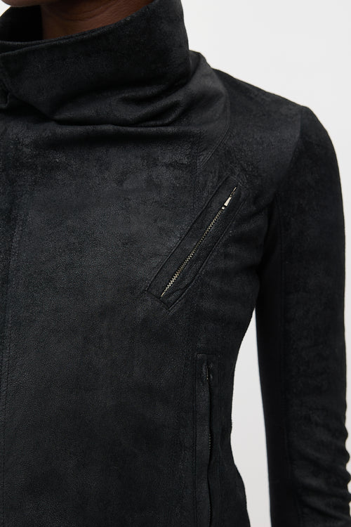 Rick Owens Distressed Leather Naska Jacket