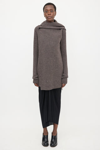 Rick Owens FW 2013 Wool Hooded Cardigan