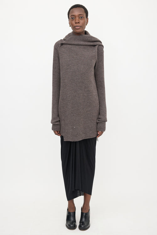 Rick Owens FW 2013 Wool Hooded Cardigan