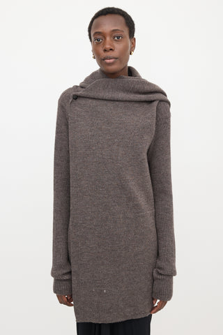 Rick Owens FW 2013 Wool Hooded Cardigan