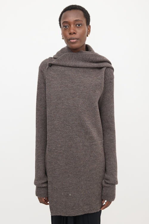 Rick Owens FW 2013 Wool Hooded Cardigan