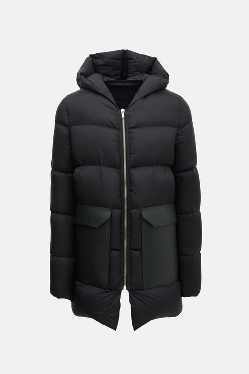 Rick Owens FW 2017 Leather Pocket Puffer Jacket