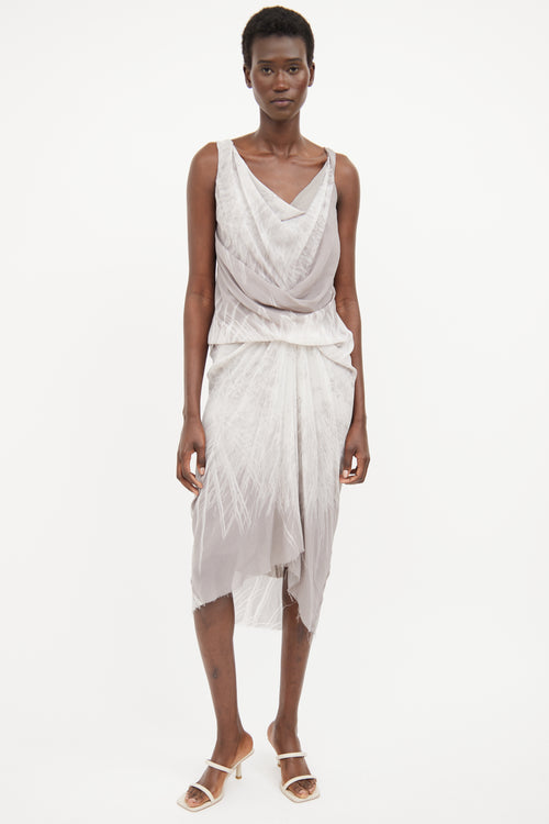 Rick Owens SS10 Grey Draped Dress