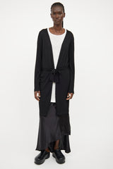 Rick Owens SS 2021 Black Long Open Cardigan