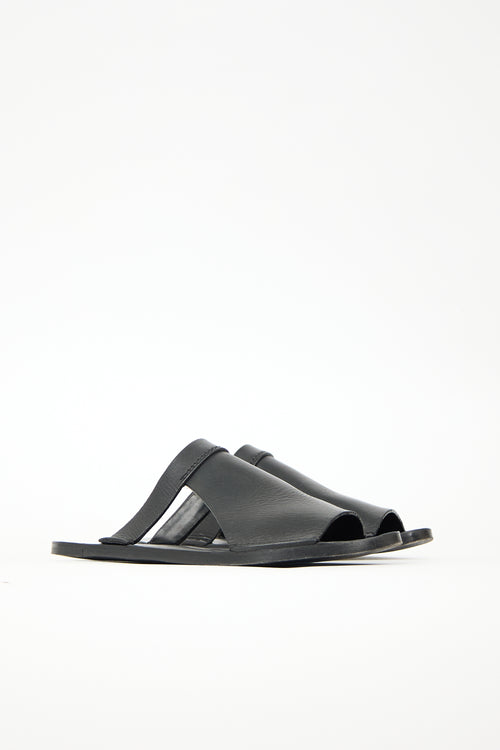 Rick Owens Leather Cut Out Sandal