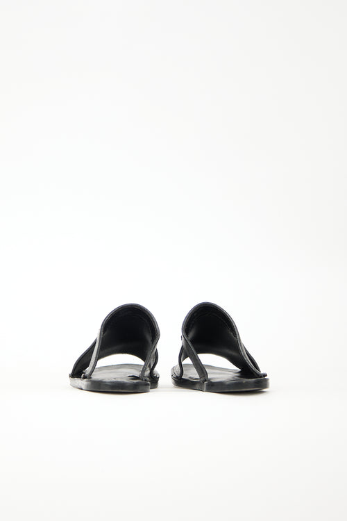 Rick Owens Leather Cut Out Sandal
