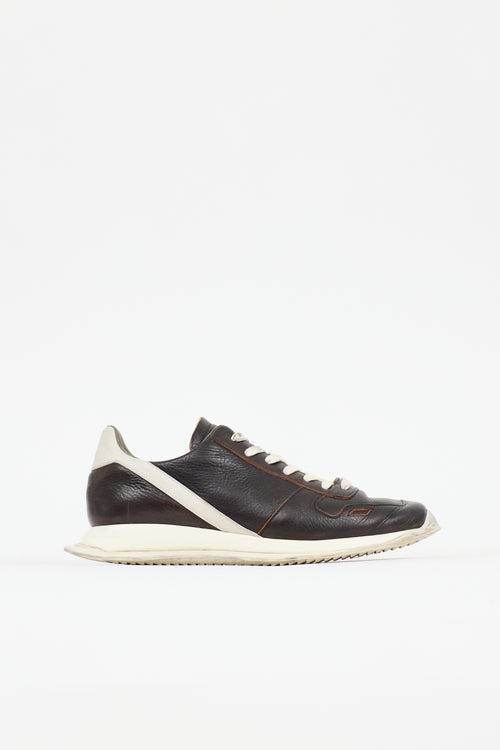 Rick Owens Leather Vintage Runner Sneaker