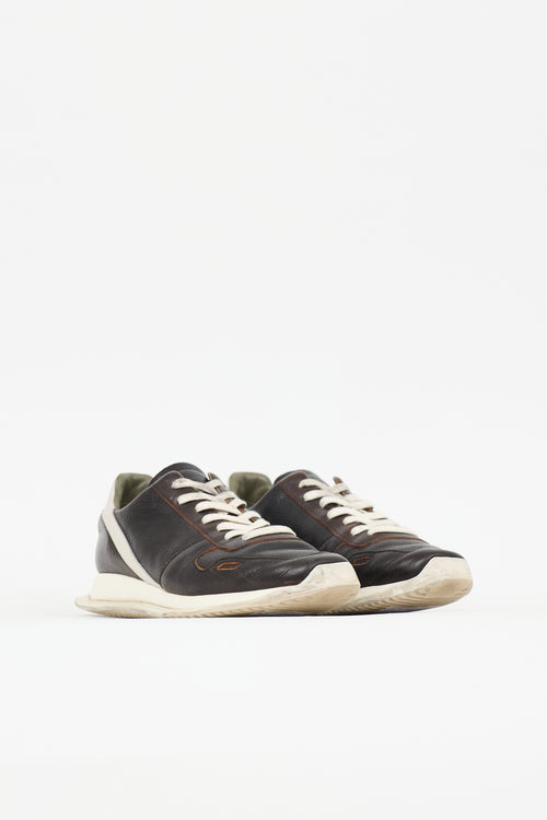 Rick Owens Leather Vintage Runner Sneaker