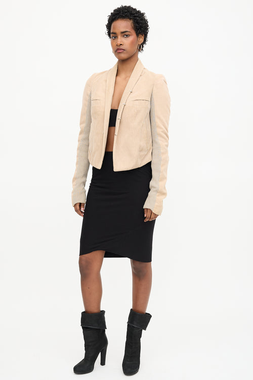 Rick Owens Lilies Jersey Bias Skirt