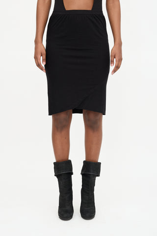 Rick Owens Lilies Jersey Bias Skirt