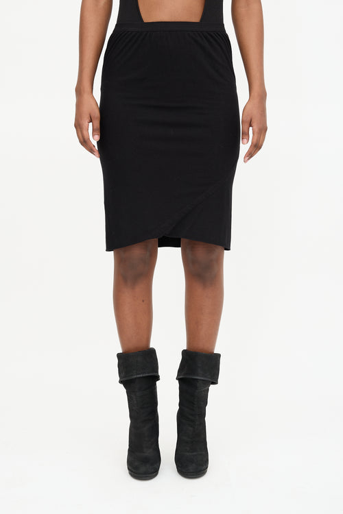 Rick Owens Lilies Jersey Bias Skirt