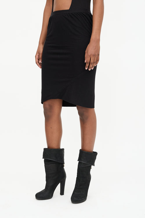 Rick Owens Lilies Jersey Bias Skirt
