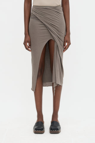 Rick Owens Lilies Jersey Midi Skirt