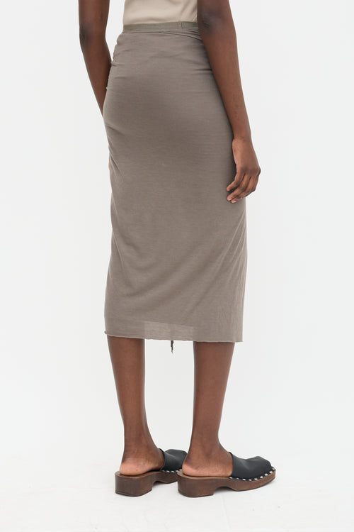 Rick Owens Lilies Jersey Midi Skirt