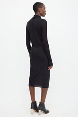 Rick Owens Lilies Jersey Turtleneck Dress