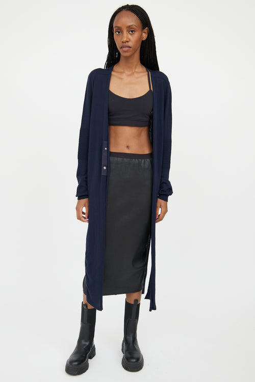 Rick Owens FW 2020 Navy Knit Cardigan