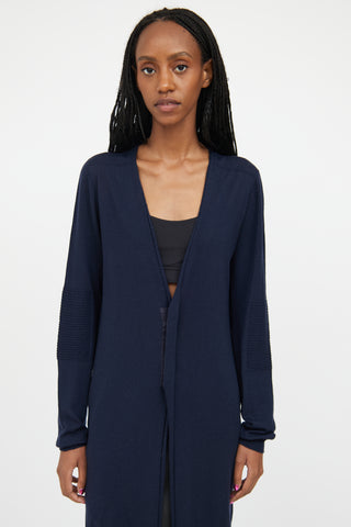 Rick Owens FW 2020 Navy Knit Cardigan