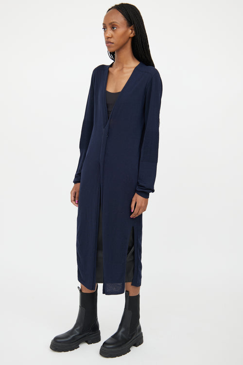 Rick Owens FW 2020 Navy Knit Cardigan