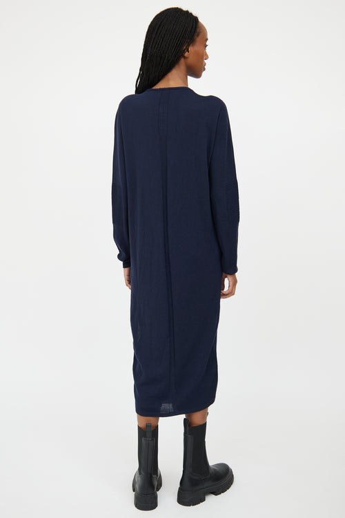 Rick Owens FW 2020 Navy Knit Cardigan